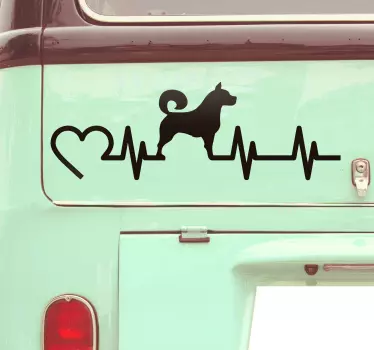 Elektrogram hundbil klistermärke - Tenstickers