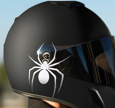 Enfärgad spindeldesign motorcykelklistermärke - Tenstickers