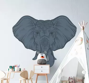 Etniska mandala dekorativa vilda djur klistermärke - Tenstickers