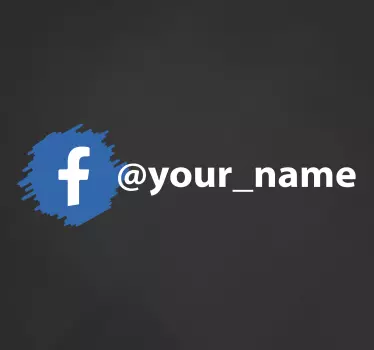Facebook sociala medier logotyp tecken klistermärke - Tenstickers