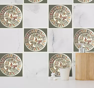 Fågel horezu mönster kakel överföring - Tenstickers
