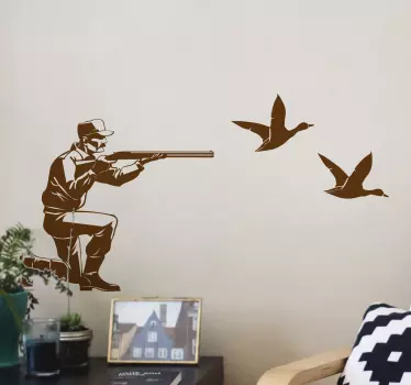 Fågel skytte jägare fågel klistermärke - Tenstickers