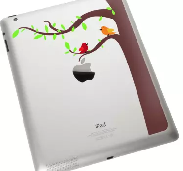 Fåglar & träd ipad klistermärke - Tenstickers