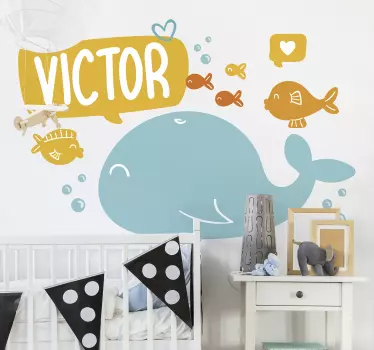 Färgglada och glada havsdjur dekaler - Tenstickers