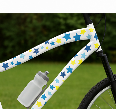 Färgglada stjärnor klistermärken till cykel - Tenstickers