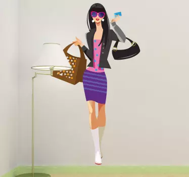 Fashionista väggklistermärke - Tenstickers