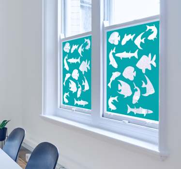 Fisk formar fönster dekaler - Tenstickers