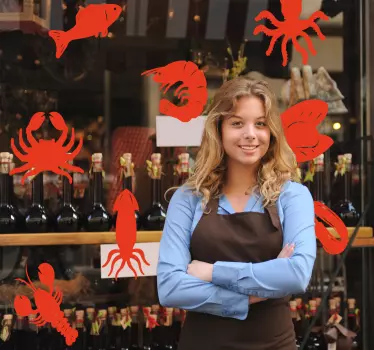 Fiskbutik fiskväggdekor - Tenstickers