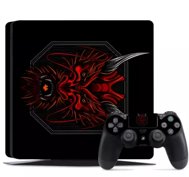 Flammande drake playstation 4 klistermärken - Tenstickers