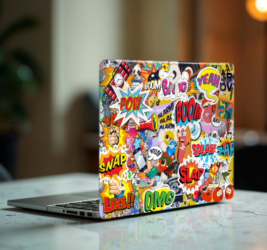 Flerfärgade bombdesigner klistermärke för bärbar - Tenstickers