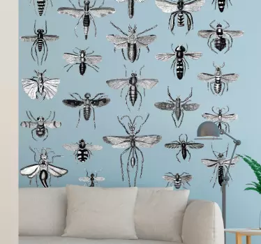 Flygande insekter väggdekal - Tenstickers