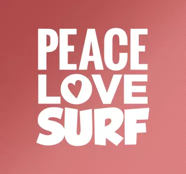Fred kärlek surf klistermärke - Tenstickers