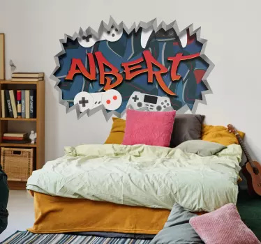 Gamer graffiti Väggklistermärken ungdomsrum - Tenstickers