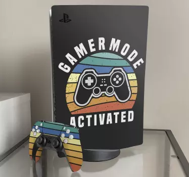 Gamer-läge aktiverat playstation 5 dekal - Tenstickers
