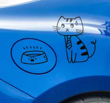 Bensin katt bil dekal - Tenstickers