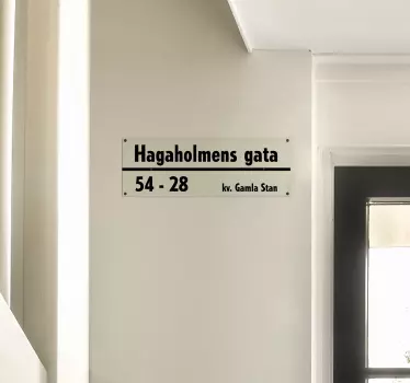 Gatuskylt stockholm Namn klistermärke - Tenstickers
