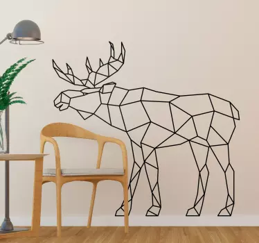 Geometrisk älg vardagsrum vägg inredning - Tenstickers