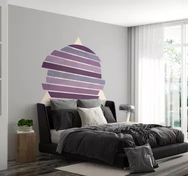 Geometrisk cirkulär triangel abstrakt väggdekal - Tenstickers