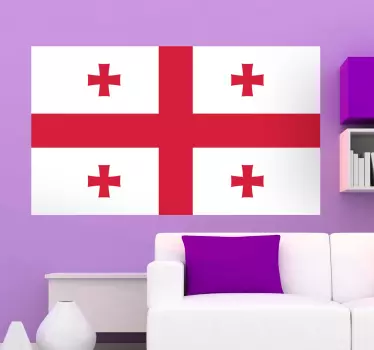 Georgien flagga klistermärke - Tenstickers