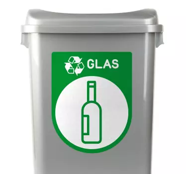 Glasåtervinning Väggklistermärken behållare - Tenstickers