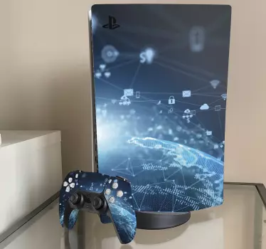 Global nätverksanslutning playstation 5 dekal - Tenstickers