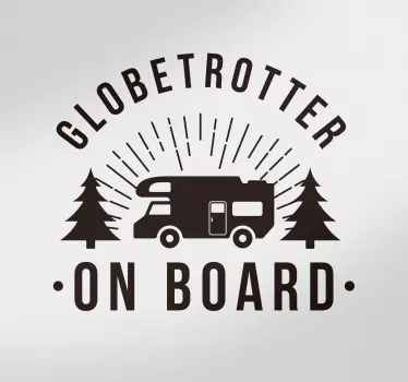 Bildekal Globetrotter Ombord dekal husvagn - Tenstickers