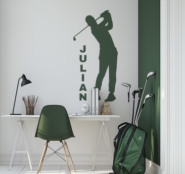 Golfspelare siluett Väggklistermärken andra sporter - Tenstickers