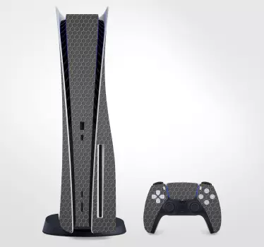 Grå kol skin playstation 5 dekal - Tenstickers
