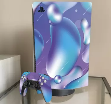 Gradient flytande bakgrund playstation 5 dekal - Tenstickers