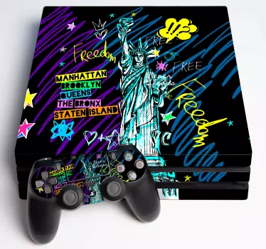 Graffiti design playstation 4 dekal - Tenstickers