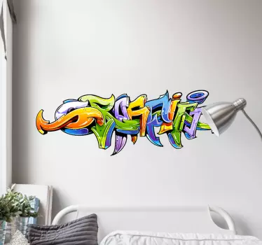 Graffiti multicolor klistermärke bunt - Tenstickers