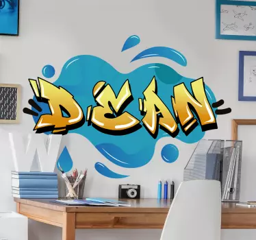 Graffiti namn stänk konsistens urban dekal - Tenstickers