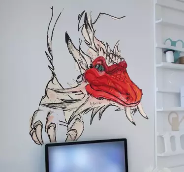 Grafisk drake klistermärke - Tenstickers