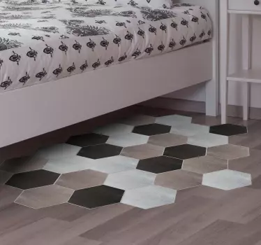 Grafisk hexagonal kakel klistermärke - Tenstickers