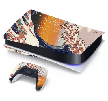Grafisk snö land playstation 5 dekal - Tenstickers