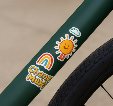 Grön värld klistermärken till cykel - Tenstickers