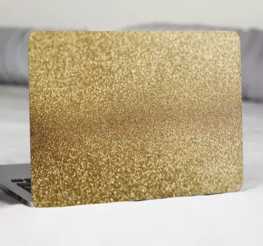 Guld glitter laptop klistermärken - Tenstickers