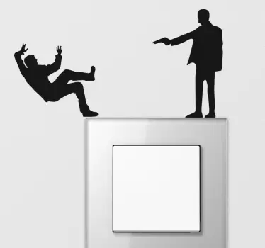 Gunman switch sticker - Tenstickers