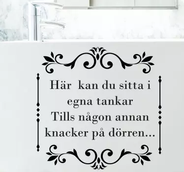 Ha en sittplats för dina tankar hem citat vägg klistermärke - Tenstickers
