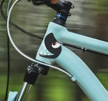 Haj ansikte cykel dekal - Tenstickers