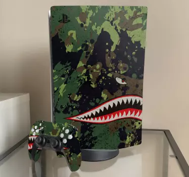 Hajtänder camo playstation 5 klistermärken - Tenstickers