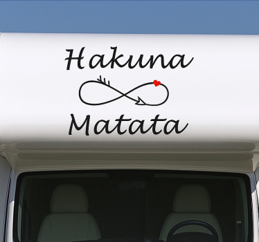 Hakuna matata text husvagn klistermärke - Tenstickers