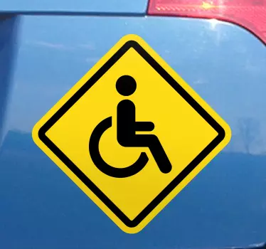 Handikappskylt bildekal - Tenstickers