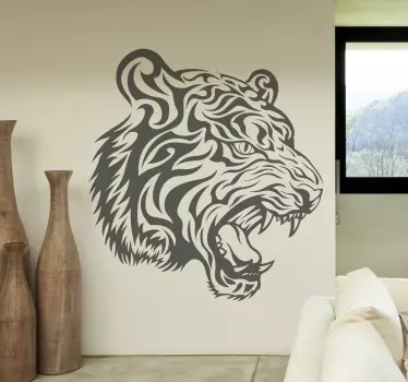 Hård tiger dekal - Tenstickers