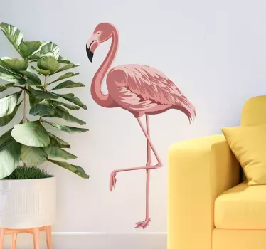 Härlig flamingo fågel klistermärke - Tenstickers