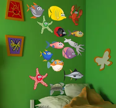 Havsdjur barn klistermärken - Tenstickers