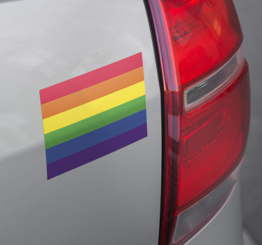 Hbtq-flagga bil klistermärke - Tenstickers