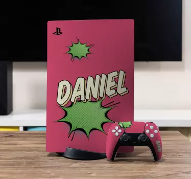 Hey du cool graffiti affisch playstation 5 dekal - Tenstickers