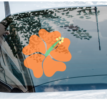 Hibiskus blomma bil dekal - Tenstickers