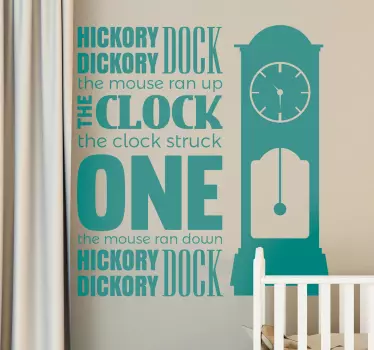Hickory dickory dockningsdekaler - Tenstickers